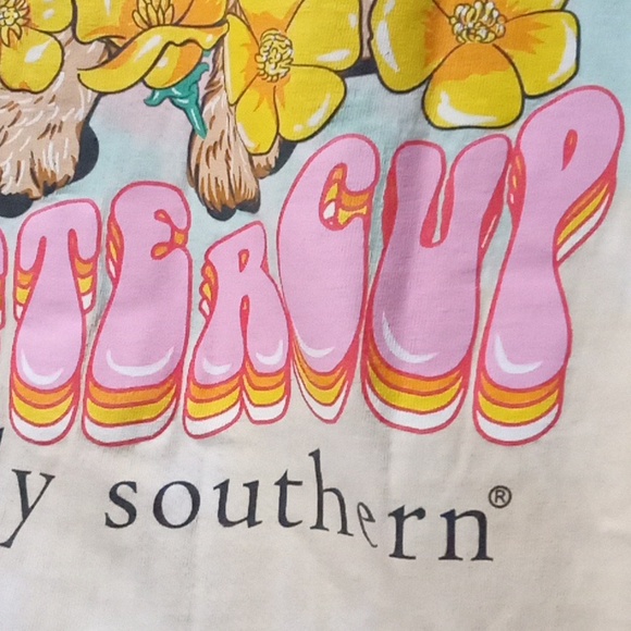 SIMPLY SOUTHERN T-shirt Medium- "Cheer Up Buttercup" 🐶 🌺 - Picture 12 of 15